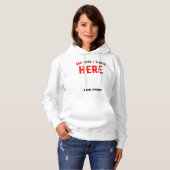 PULL À CAPUCHE MARQUE BLANCHE MODERNE ET PERSONNALISABLE VÉRIFIÉE (Devant entier)