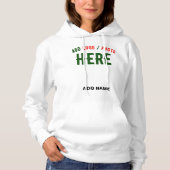 PULL À CAPUCHE MARQUE BLANCHE MODERNE ET PERSONNALISABLE VÉRIFIÉE (Devant)