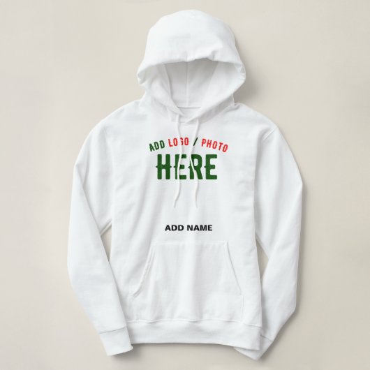 PULL À CAPUCHE MARQUE BLANCHE MODERNE ET PERSONNALISABLE VÉRIFIÉE (Design devant)