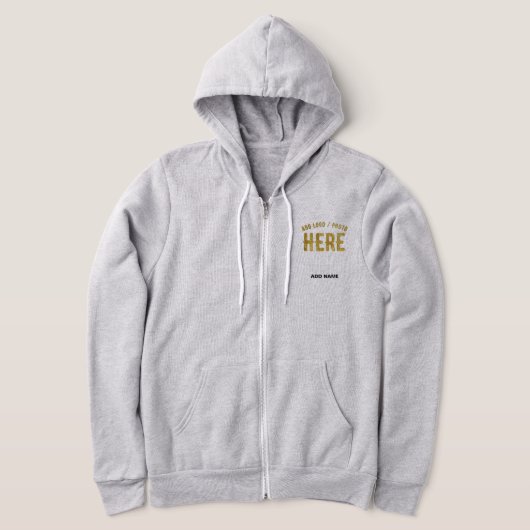 PULL À CAPUCHE MARQUE ÉLÉGANT MODERNE PERSONNALISABLE GRIS VÉRIFI (Poser)