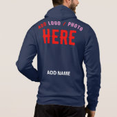 PULL À CAPUCHE MARQUE MODERNE MODERNE BLEUE VÉRIFIÉE (Dos)