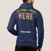 PULL À CAPUCHE MARQUE MODERNE MODERNE BLEUE VÉRIFIÉE (Dos)