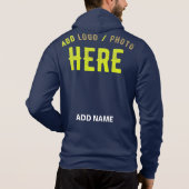 PULL À CAPUCHE MARQUE MODERNE MODERNE BLEUE VÉRIFIÉE (Dos)