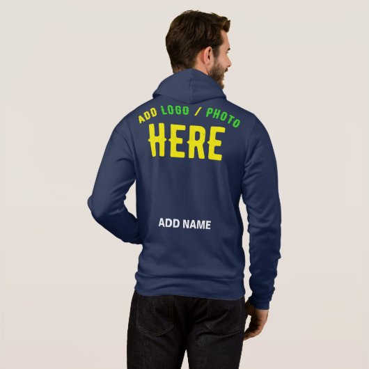 PULL À CAPUCHE MARQUE MODERNE MODERNE BLEUE VÉRIFIÉE (Dos entier)