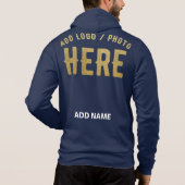 PULL À CAPUCHE MARQUE VERIFIEE BLEU NAVY MODERNE ET CHIC (Dos)