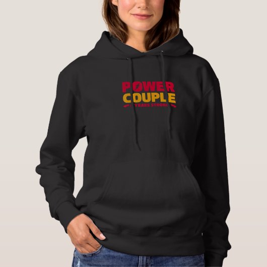 Pull À Capuche Married 4 Years Power Couple 4th Anniversary Husba (Devant)