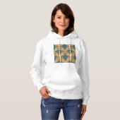 Pull À Capuche Masque tribal motif ethnique africain de visage (Devant entier)