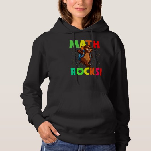 Pull À Capuche Math Rocks Sloth Retour À L'École (Devant)