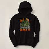 Pull À Capuche Mauvais Comme Je Guana Be Plage De Vacances Iguana (Design devant)