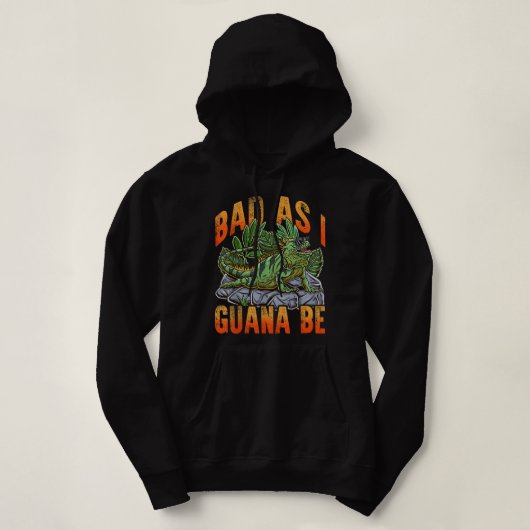 Pull À Capuche Mauvais Comme Je Guana Be Plage De Vacances Iguana (Design devant)