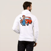 Pull À Capuche Mécanicien de dessin animé mignon avec illustratio (Dos entier)