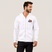 Pull À Capuche Mécanicien de dessin animé mignon avec illustratio (Devant entier)