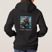 Pull À Capuche Méchante Chatte aux Yeux Bleus (Dos)