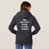 Pull à capuche médiocre pour femmes avec devise (Dos entier)