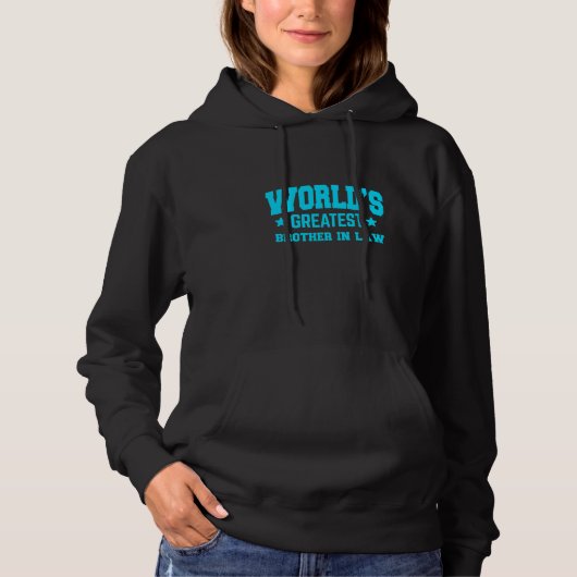 Pull À Capuche Meilleur beau-frère du monde bleu (Devant)