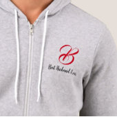 Pull À Capuche Meilleur Mari jamais (lettre initiale) Monogrammé