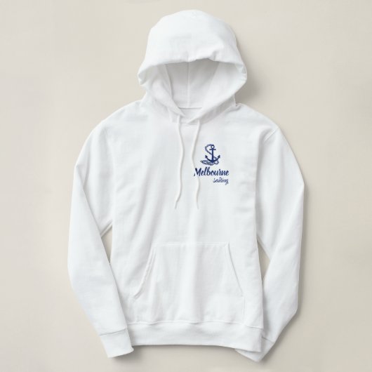Pull À Capuche Melbourne Sailing - Style maritime (Design devant)