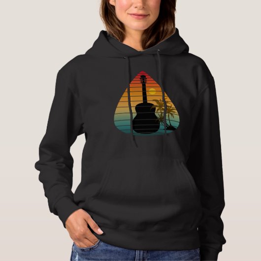 PULL À CAPUCHE MÉLODIE TENDANCE PLECTRE COUCHER DE SOLEIL (Devant)