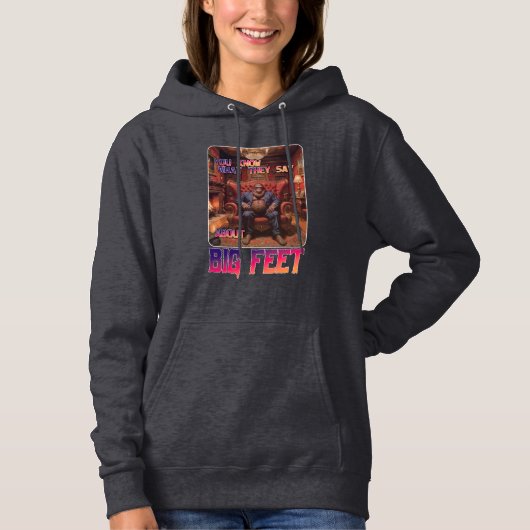 Pull À Capuche Mème de pieds Bigfoot amusant (Devant)