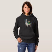 Pull À Capuche Menorah Hanukka Lama Mignon Alpaca Chanouka (Devant entier)