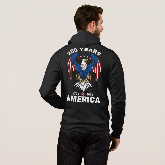 Pull À Capuche Mens 250e anniversaire Amérique (Dos entier)