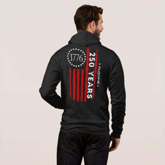 Pull À Capuche Mens 250e anniversaire Amérique (Dos entier)