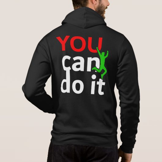 Pull À Capuche Men's Basic T-Shirt Motivating and inspiring (Dos)