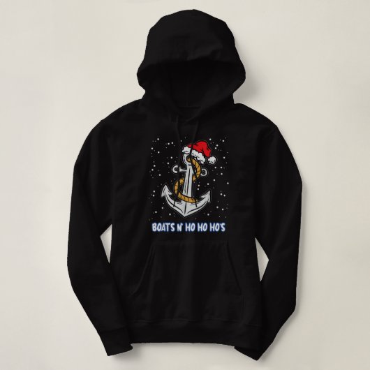 Pull À Capuche Mens Bateaux N Ho Ho Hos Christmas Pajama Huma drô (Design devant)