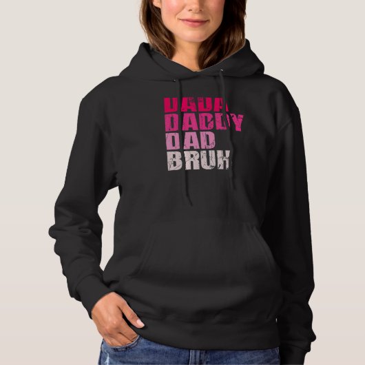 Pull À Capuche Mens Dada Papa Papa Bruh Qui Aime Du Fils Garçons (Devant)