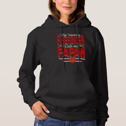Pull À Capuche Mens Mon Pompier Préféré M'Appelle Papaw Firefi (Devant)