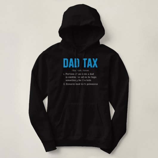 Pull À Capuche Mens Papa Impôt Drôle papa Définition de l'impôt F (Design devant)