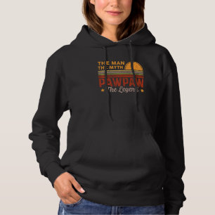 Pull À Capuche Mens Pawpaw L'Homme Mythe Légende Rétro Grand-Père