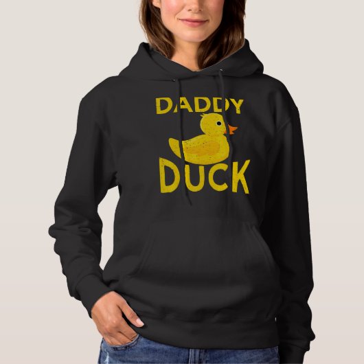 Pull À Capuche Mens Rubber Duckling Canards Papa Papa Papa Daddy (Devant)