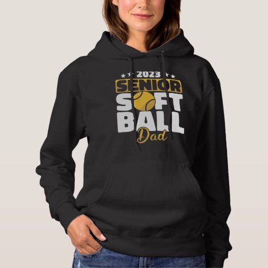 Pull À Capuche Mens Senior Softball Papa Softball Players Softbal (Devant)
