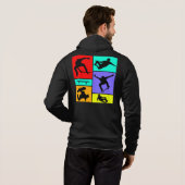 Pull À Capuche Mens vintage skateboarding (Dos entier)