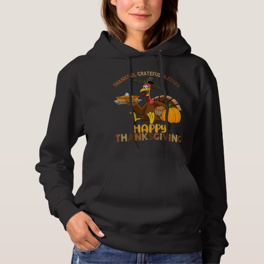Pull À Capuche Merci Gratuit Bons thanksgivings Filles (Devant)