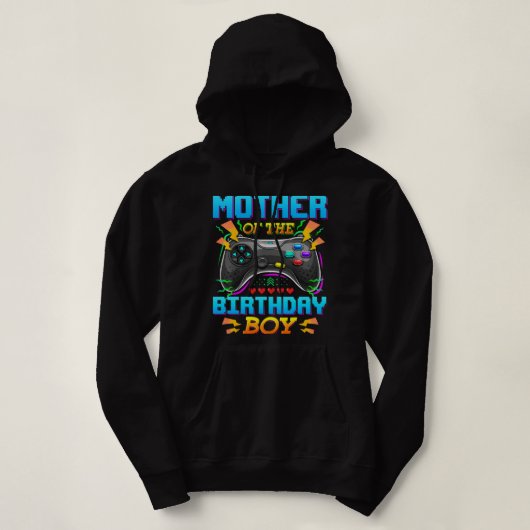 Pull À Capuche Mère De L'Anniversaire Garçon Niveau Joueur Déverr (Design devant)