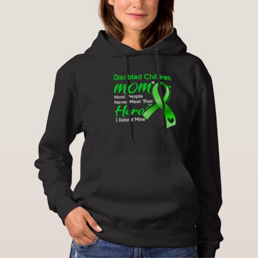 Pull À Capuche Mère d'enfants handicapés, j'ai élevé les miens (Devant)