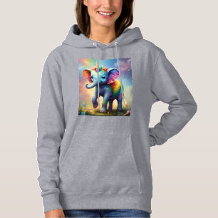 Pull À Capuche Merveilles radieuses : L'éléphant bébé licorne arc