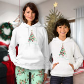 Pull À Capuche Message personnalisé de l'arbre Macaron de Noël