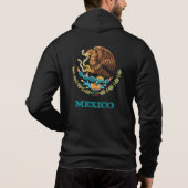 Pull À Capuche Mexique & Aigle mexicain emblème, mode drapeau (Dos)