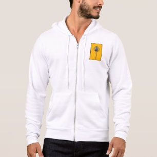 Pull À Capuche Microphone Rétro sur Fond Jaune Gras