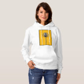Pull À Capuche Microphone Rétro sur Jaune Gras (Devant entier)