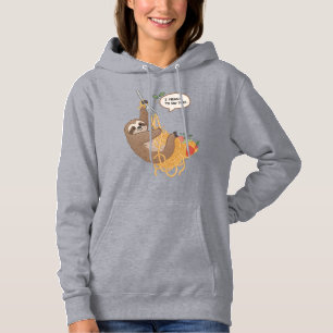 Pull À Capuche Mignonne et drôle Spaghetti Sloth "Je Veux Faire