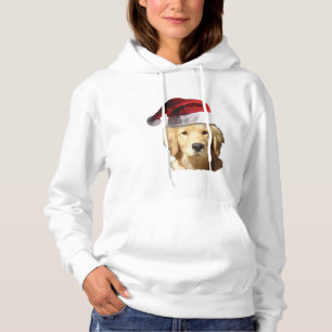 Pull À Capuche Mignonne Golden Retriever portant un Casquette du 