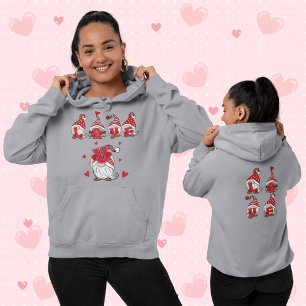 Pull À Capuche Mignonne "Love U" Gnome Letting   Saint Valentin
