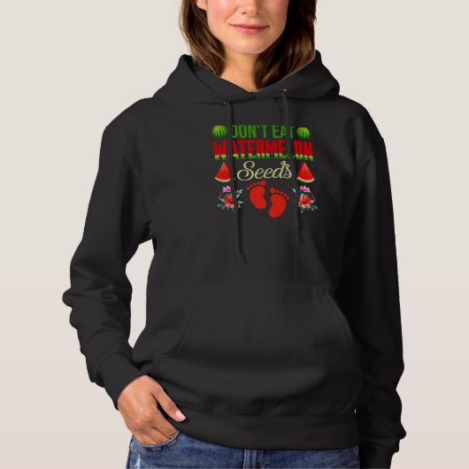 Pull À Capuche Mignonne Ne mangez pas de graines de pastèque Été (Devant)