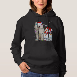 Pull À Capuche Mignonne Samoyed Noël Chapeau Noël Noël Lumière No