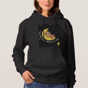 Pull À Capuche Mignonne Sloth Je T'Aime Sur La Lune Et De Retour