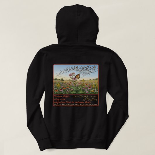 Pull À Capuche Migration du papillon monarque (Design dos)